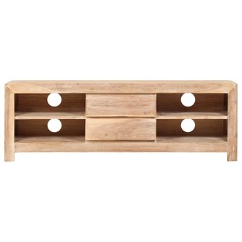 Mueble Para Tv Madera Maciza Acacia Marrón Claro 120x30x40 Cm