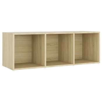 Mueble Para Tv Madera Contrachapada Roble Sonoma 107x35x37 Cm