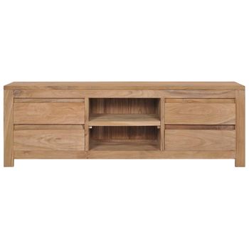 Mueble Para Tv De Teca Maciza 115x30x40 Cm