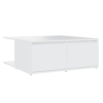 Mesa De Centro Madera Contrachapada Blanco 80x80x31 Cm