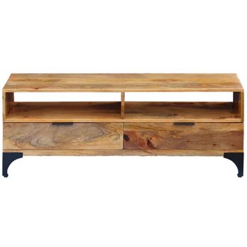 Mueble Para Tv Madera De Mango 120x35x45 Cm