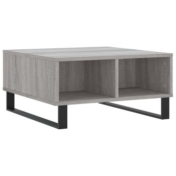 Mesa De Centro Madera De Ingeniería Gris Sonoma 60x60x30 Cm