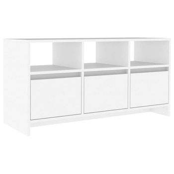 Mueble Para Tv Madera Contrachapada Blanco 102x37,5x52,5 Cm