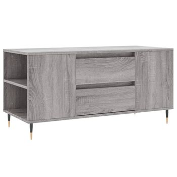 Mesa De Centro Madera De Ingeniería Gris Sonoma 102x44,5x50 Cm