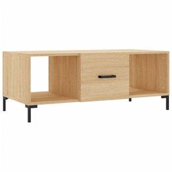 Mesa De Centro Madera Contrachapada Roble Sonoma 102x50x40 Cm