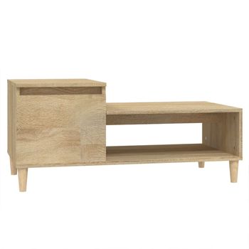 Mesa De Centro Madera Contrachapada Roble Sonoma 100x50x45 Cm