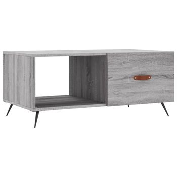 Mesa De Centro Madera Contrachapada Gris Sonoma 90x50x40 Cm