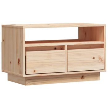 Mueble De Tv De Madera Maciza De Pino 60x35x37 Cm