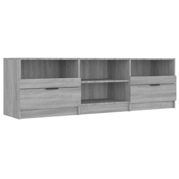 Mueble De Tv Madera Contrachapada Gris Sonoma 150x33,5x45 Cm