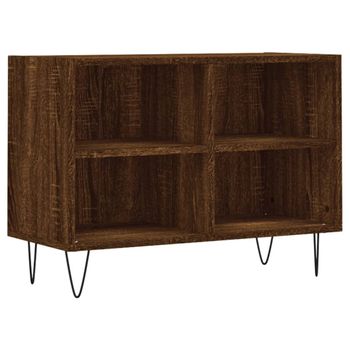 Mueble De Tv Madera De Ingeniería Marrón Roble 69,5x30x50 Cm