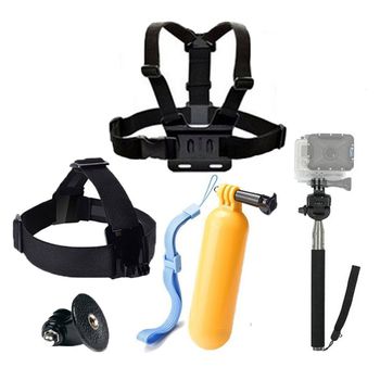 Super 4 En 1 Accesorios Para Vídeo Cámara Accesorio Para Gopro Hero 4 3+ 3 2 1, Kit De Accesorios Para Sj4000 Sj5000 Sj6000, Accesorios De La Cámara De Acción Para Xiaomi Yi En Paracaidismo Natación Remo Surf Esquí Escalada Correr Montar En Bicicle