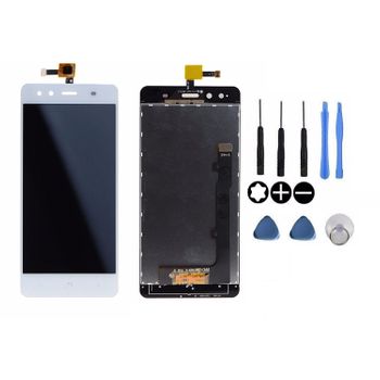 Pantalla Lcd Completa Lcd Capacitiva Con Tactil Digitalizador Para Bq Aquaris X5 + Herramientas - Color Blanco