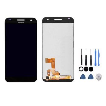 Pantalla Lcd Completa Capacitiva Con Tactil Digitalizador Para Smartphone Huawei Ascend G7 + Herramientas - Color Negro