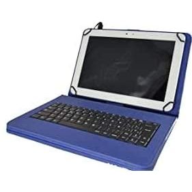 Funda Con Teclado Extraíble En Español (incluye Letra Ñ) Type-c Compatible Co Tablet Samsung Galaxy Tab A8 (2021) 10.5" Sm X200 / X205 Color Azul Oscuro