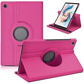 Funda Para Tablet Samsung Galaxy Tab A8 10.5 Pulgadas 2021 Sm-x200/sm-x205 Ultra Slim Pu Protectora Carcasa Con Función Giratoria Color Fucsia