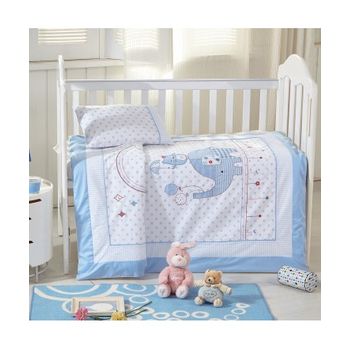 Funda Nordica Cuna Duo Happy Family - Medidas Sabanas Bebé - Supercuna (80 X 130cm)