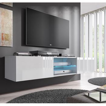 Mueble Tv Modelo Tibi (160 Cm) En Color Blanco