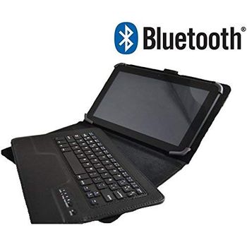 Funda Con Teclado Bluetooth Extraíble Para Tablet Bq Edison 1,2,3 10.1" Quad Core / Bq Aquaris E10 10.1" / Bq Tesla 10.1" / Bq Tesla 2 10.1" / Bq Livingstone 1,2,3,3n 10.1" Bq Aquaris M10 Sony Xperia Z 2 Lenovo A10-70 Etc..