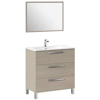 Mueble Para Debajo Del Lavabo De Melamina Homcom 60x30x59,8 Cm Roble con  Ofertas en Carrefour