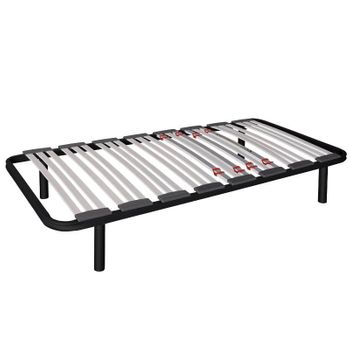 Somier 80x180 Cm Tubo Acerado 40x30 Mm Láminas Anchas Con Sistema  Anti-ruido. Patas Cilíndricas De 32 Cm. con Ofertas en Carrefour