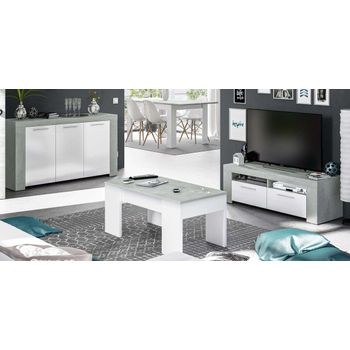 Pack Muebles Salón Plutón Diseño Moderno (mesa Tv + Mesa Centro + Mesa Comedor + Aparador)