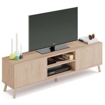 Mueble Tv Noruega Melamina Miroytengo -roble