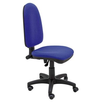 Silla De Escritorio Torino Negra - Tapizado Azul