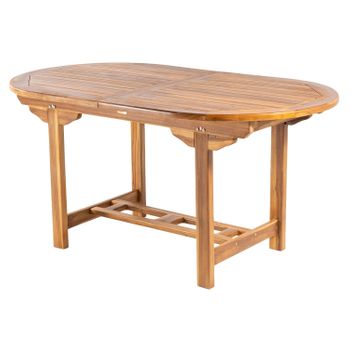 Mesa Para Jardín Extensible 160/210 Cm De Madera Teca | Madera Teca Grado A | Ovalada