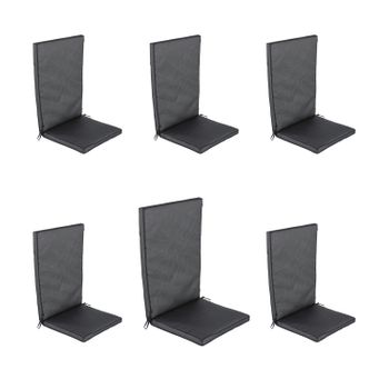 Pack 2 Cojines Para Silla Plegable, Asiento Y Respaldo, Poliéster 180 Gr,  Color Gris, 92x42x4 Cm con Ofertas en Carrefour