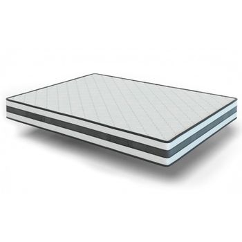 Colchón Reversible  Modelo Memory Fresh, 80x200x22 ,máxima Adaptabilidad -  Todas Las Medidas, Gris Y Blanco