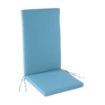 Cojín Para Sillones De Jardín Reclinables Color Turquesa | Repelente Al Agua Y Desenfundable | Tamaño 114x48x5 Cm