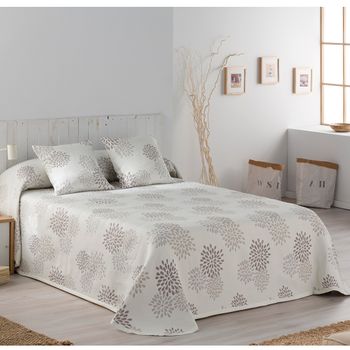 Colcha Pique Modelo Samba Beige Cama 90 Cm.