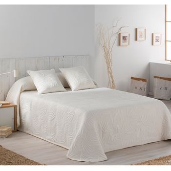 Colcha Pique Modelo Lido Beige Cama 90 Cm.