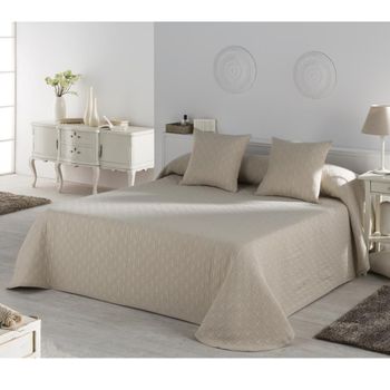 Colcha Pique Modelo Lido Beige Cama 150 Cm. con Ofertas en Carrefour