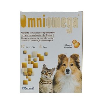 Omniomega Omega-3, Vitamina E, Antioxidantes Y Ácidos Epa Y Dha Para Mascotas - 120 Comp
