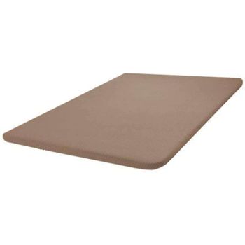 Base Tapizada Color Beige 80x190 5 Refuerzos Tubo 40x30 Mm Tejido 3d Transpirable Patas No Incluidas