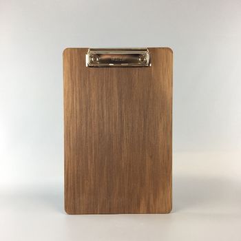 Carta Menú Madera De 17 X 26 Cm Con Sistema De Pinza Plana Para Hojas