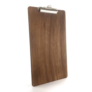 Carta Menú Madera De 20 X 35 Cm Con Sistema De Pinza Dentada Para Hojas