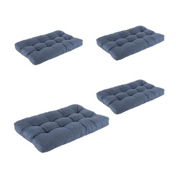 Pack 4 Cojines Para Palets Olefin Color Gris, Cojín De Asiento 80x120x16  Cm + Cojín Respaldo 42x120x16 Cm, Repelente Al Agua, No Pierde Color con  Ofertas en Carrefour