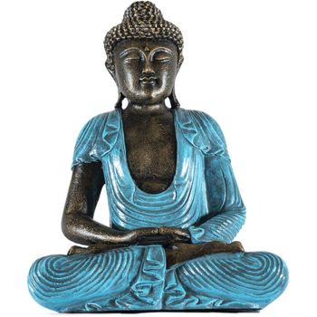 Figura De Buda Decoración En Color Turquesa | 50 Cm De Alto
