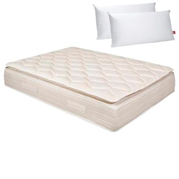 Colchón Pikolin Pillow Top Doble Cara 33 Cm (150 X 180 Cm) + Almohadas