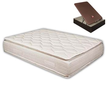 Colchon Flex Airvex Supreme 135x190 + Tapiflex Beige con patas + 2  Almohadas Hipoalergénicas