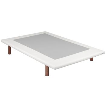 Base Tapizada Transpirable Polipiel 3d Color Blanco 105 X 190 Cm