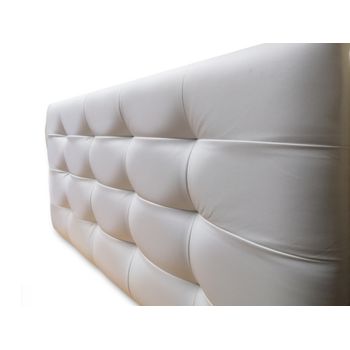 Cabecero De Cama Polipiel Blanco 150x62cm , Acolchado De 5cm De Espuma Suave Para Su Mayor Confort.....