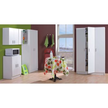 Pack Armarios Bianca Color Blanco Cocina Despensa Cuarto Colada Muebles Auxiliares Multiusos Almacenaje