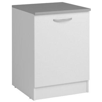 Armario Inferior Modular Cocina 60 Cm Eko 1 Puerta Módulo Bajo Color Blanco Mate Almacenaje