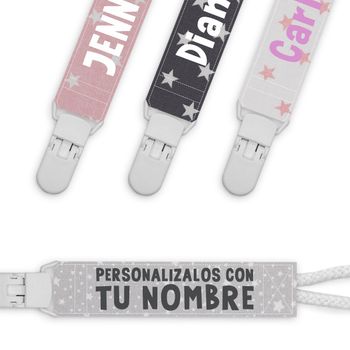 Pack 4 Cinta Chupete Estrella Chica Personalizado