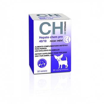 Hepato Chem Pro 40/10 Para Perros De Razas Mini Con Insuficiencia Hepática 90 Comprimidos