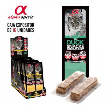 Alpha Spirit Snack Tacos De Pato Para Gato 16 Bolsas X 35 Gr