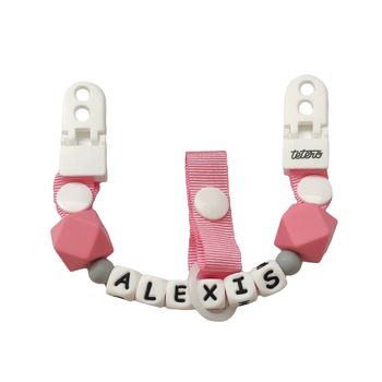 Chupetero Personalizado Rabbit Rosa - ChupetBabies